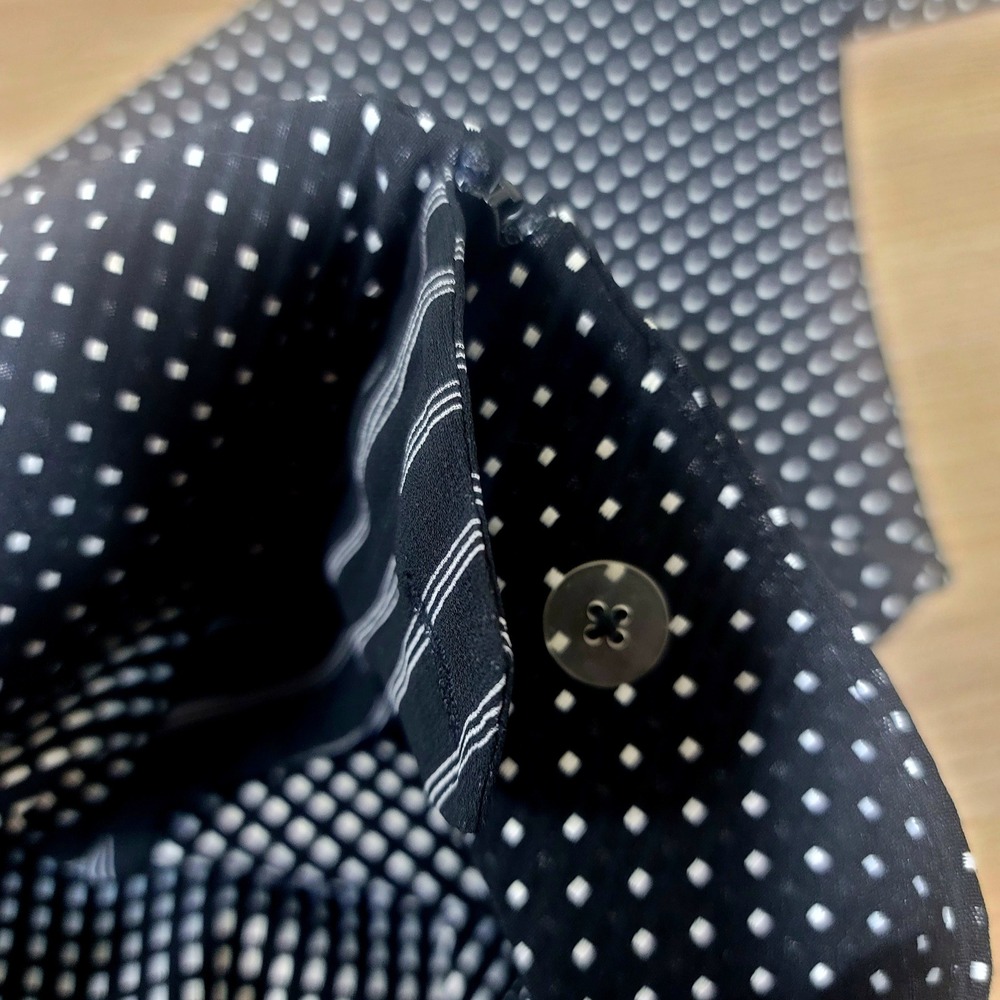 Cabi #5175 black polka dot cropped slim ankle trousers size 12 - Picture 3 of 10